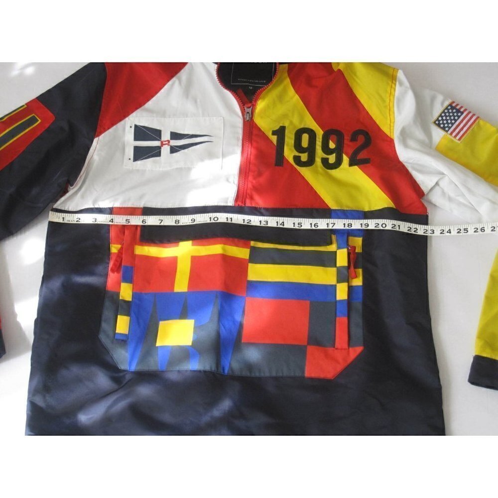 New W/ Tag Reason Half Zip USA Flag 1992 Pullover Hoodie Size Medium - Picture 4 of 10